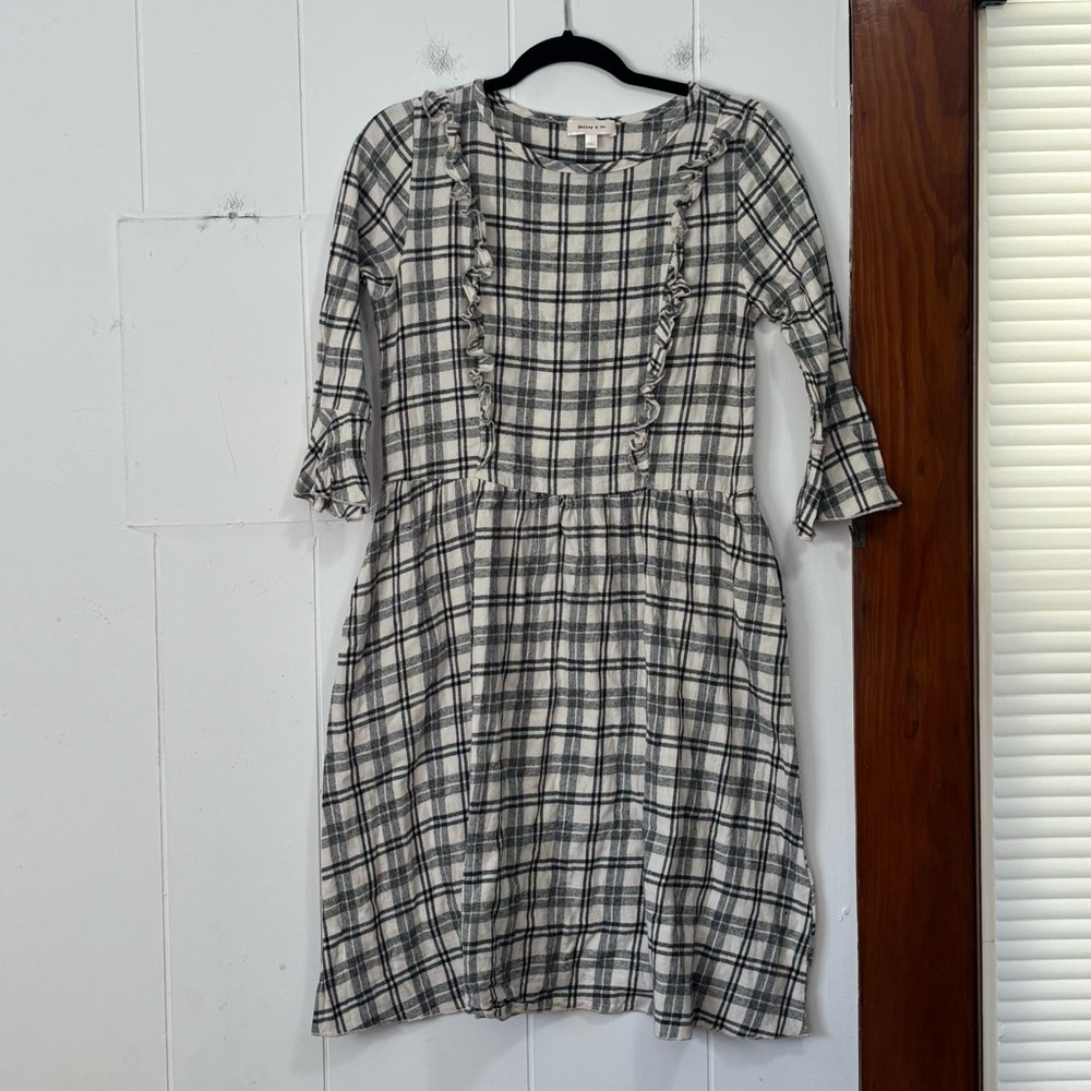Hailey & Co Cottagecore Gingham Plaid Dress Small
